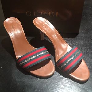 Gucci Zip Web Mule